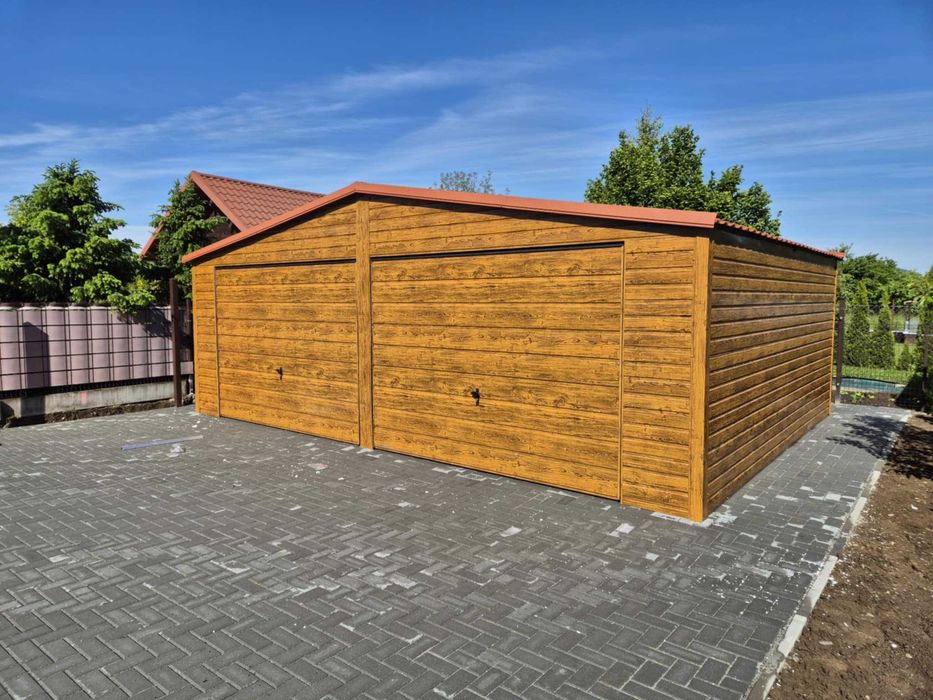 Garaż blaszany 6x5 Dwustanowiskowy Profil /Ry-Stal