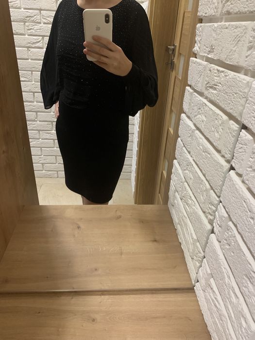 Czarna sukienka Orsay z narzutką rozm. 34