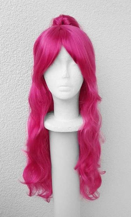Pinkie Pie MLP różowa falowana peruka z kitką kitkami cosplay wig