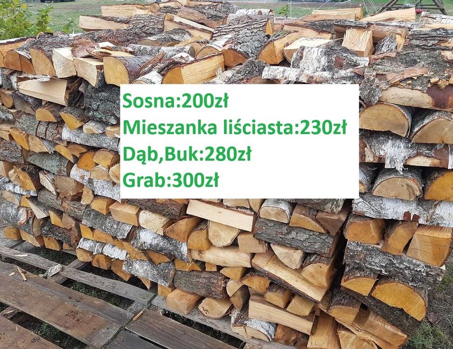 Drewno Kominkowe - Opałowe (Mieszanka Liściasta) Olcha-Brzoza