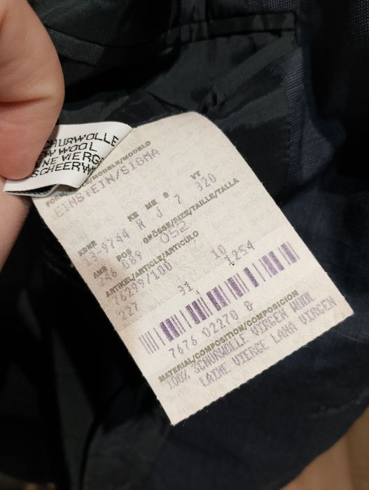 Granatowa Męska Wełniana Marynarka Hugo Boss