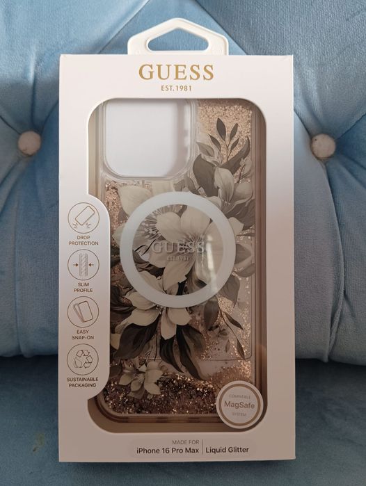Etui Case do iPhone 16 Pro Max firmy GUESS Liquid Glitter oryginalne