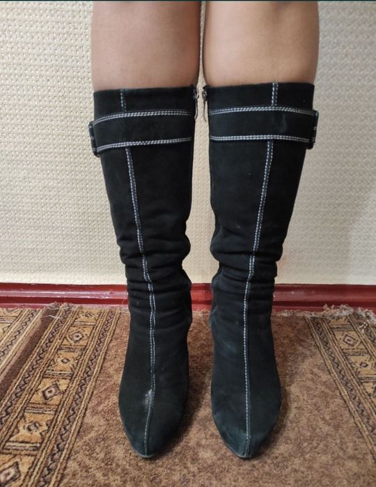Зимові теплі чобітки на платформі та шпильці brashka