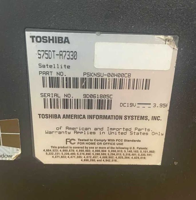Laptop Toshiba win10