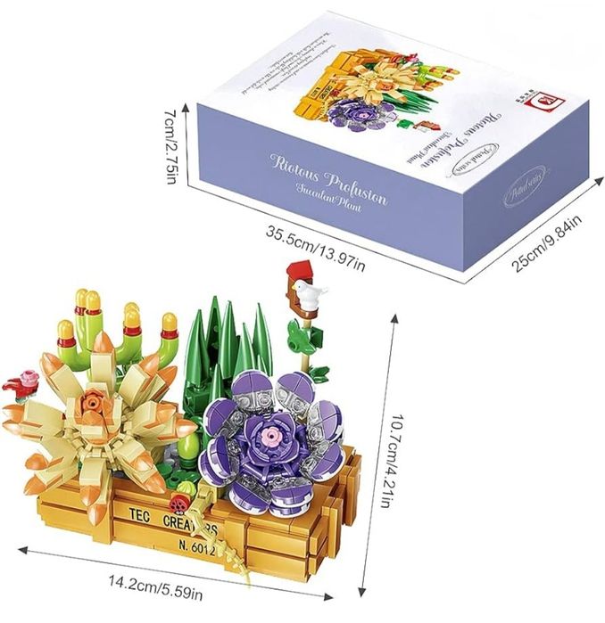 АКЦІЯ! Конструктор 6012 Сукуленти, квіти, 401 деталь