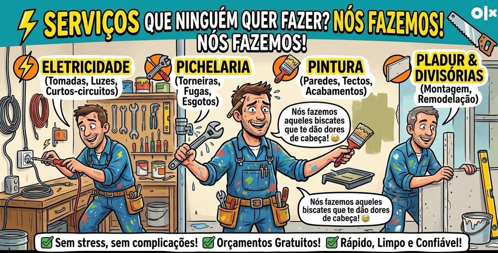 Eletricidade, Pichelaria, pintura - nós fazemos!