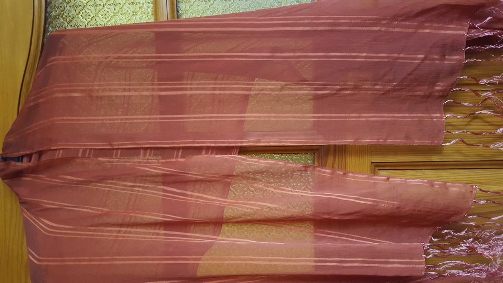 Szal apaszka chusta cienka pomaranczowa rudy