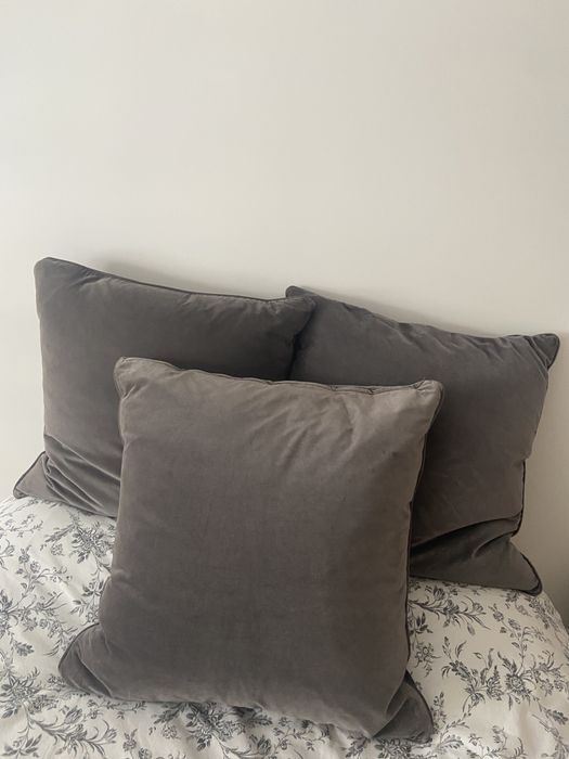 Conjunto 3 almofadas IKEA Sanela cinza escuro