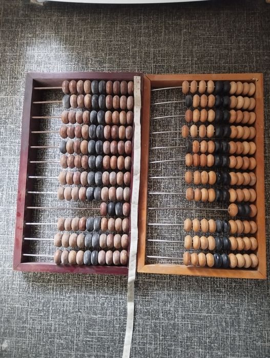 Счёты большие деревянные 28-47см гирьки ювелирные лабораторные