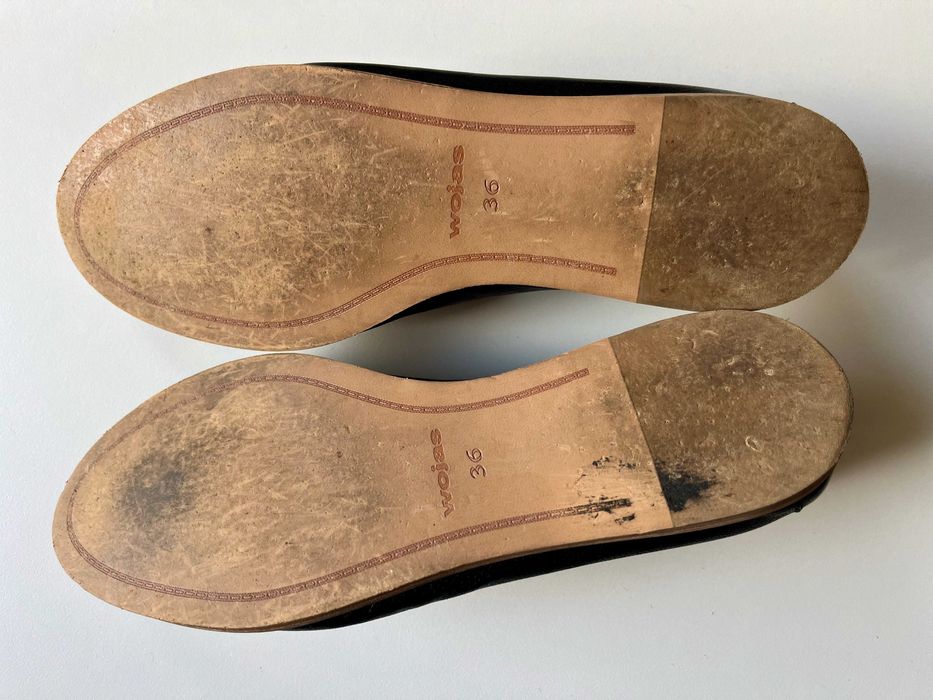 Skórzane damskie buty Wojas - rozmiar 36 (23cm) czarne