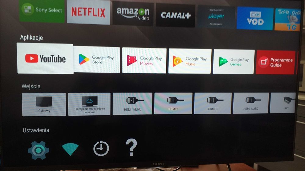 Sprawny sony android 43cale model KDL 43W805C  4K Smart TV Wi-fi YouTube Netflix i inne aplikacje dvbt-2 H265 możliwość dowozu do 30km