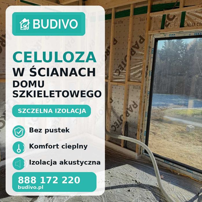 Dębica – Ocieplenie stropu celulozą ISOCELL | szybki termin | BUDIVO