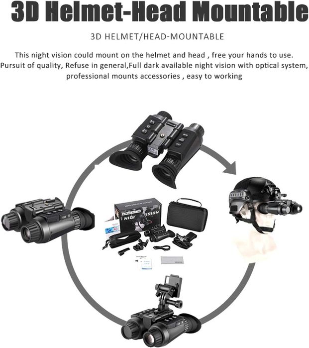 Бинокуляр ночного видения NV8300 + крепление крепление на шлем металл
