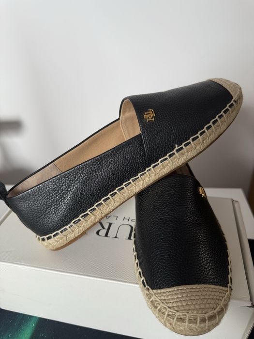Nowe skórzane espadryle marki Ralph Lauren rozm.37 - 100% oryginał