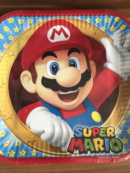 Talerze papierowe 6sztuk Super Mario