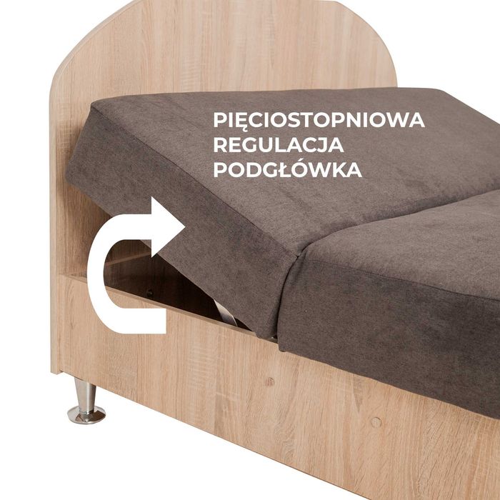 Łóżko tapicerowane do sypialni z materacem Julka NA WYMIAR dostawa