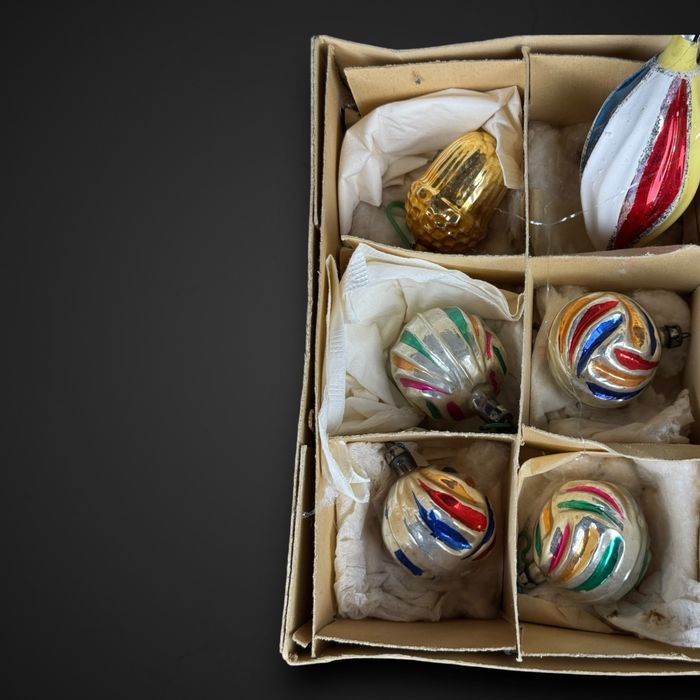 Bombki PRL sople świderki ozdoba choinkowa B41/102814