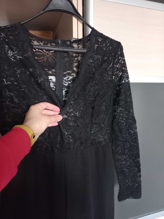 Чорний комбінезон з мережевом