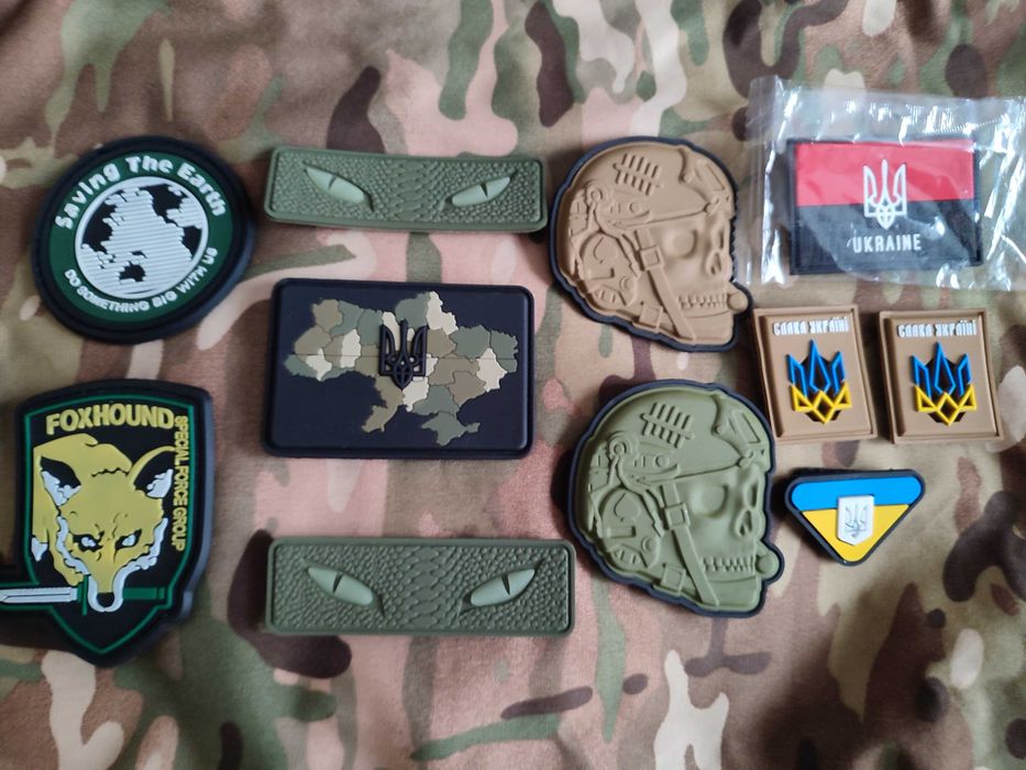 Патчі ПВХ Шеврони з ліпучкою Гумові