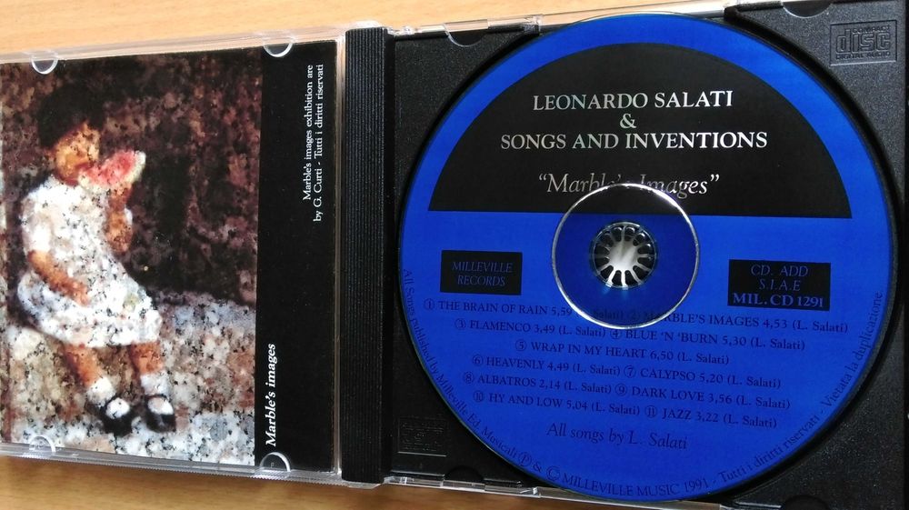 Фирменный CD Leonardo Salati  "Marble's Images"-1991, Made in Italy.