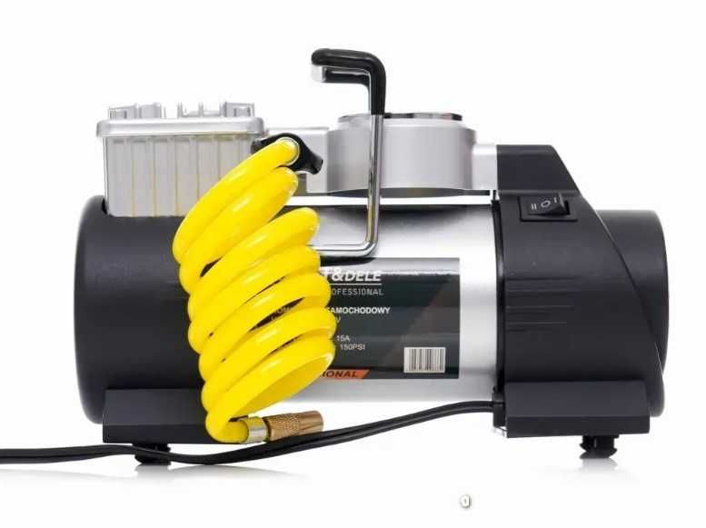 Автомобільний компресор KD1468 Kraft&Dele металевий корпус 12 В 190 Вт до 150 PSI 40 л/хв з ліхтарем Компрессор автомобильный