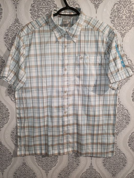 Чоловіча сорочка Salomon L–XL блакитна клітинка