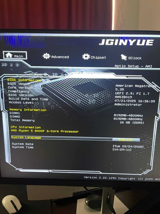 Материнська плата JGINYUE B650I Night Devil (sAM5, DDR5, Wi-Fi, ITX)