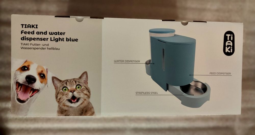 Dispensador de comida e água para cão ou gato