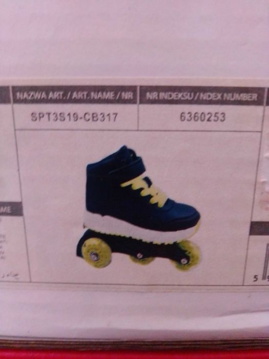 Wrotki na trzech kółkach rozmiar 31