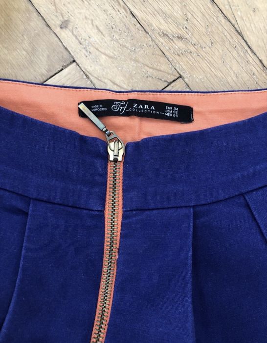 Kobaltowa spódniczka mini Zara XS