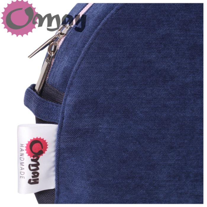 Granatowy organizer do OBAG MOON LIGHT welur róż 2 kieszenie OMAY