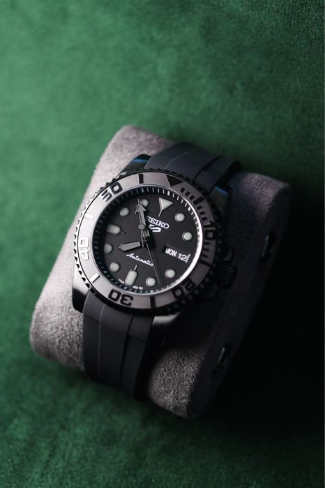 Zegarek Seiko Mod SKX Sports 5 PVD Custom Mod All Black