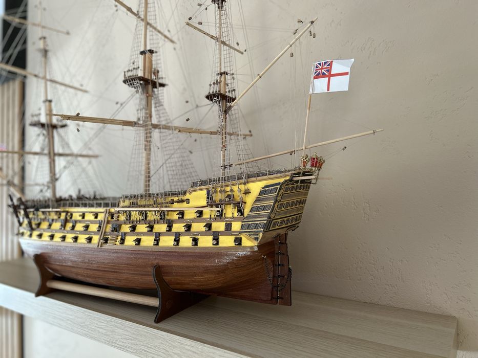 Model żaglowca HMS Victory ręcznie zbudowany