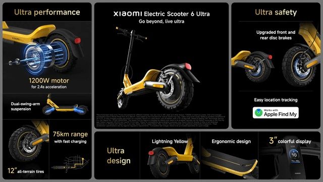 Trotinete elétrica xiaomi 6 ultra