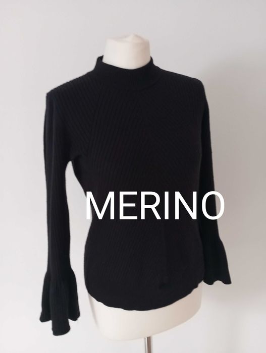 Sweter czarny merino Calvin Klein