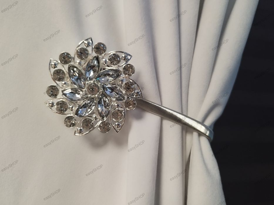 2 piękne bogate spinki do zasłon z kryształami