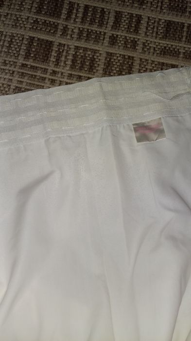 Штори білі з принтом та підкладкою 2шт