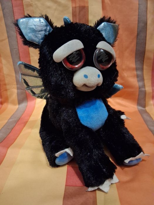 Feisty Pets Black And Blue Dragon Rare