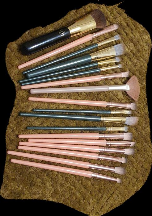 Kit pinceis, esponja e curvex
