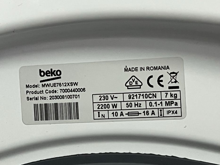 Pralka BEKO 45cm 7kg 1000ob |12msc |Dobry stan |Dowóz