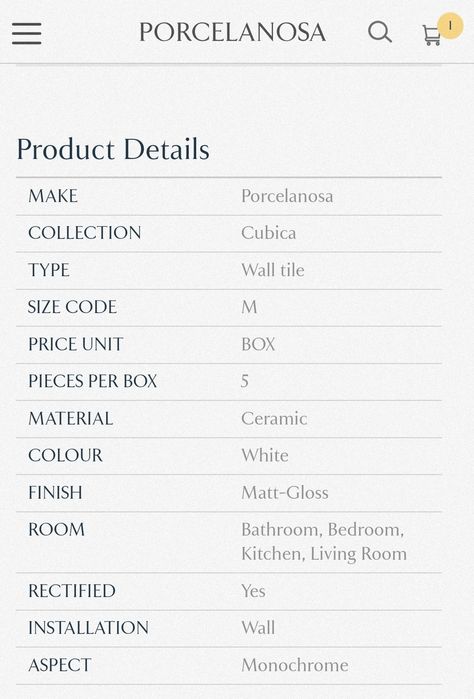 2 caixas revestimento Porcelanosa - branco