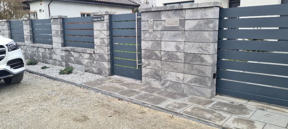 Ogrodzenia brama furtka przęsło aluminiowe malowane proszkowo