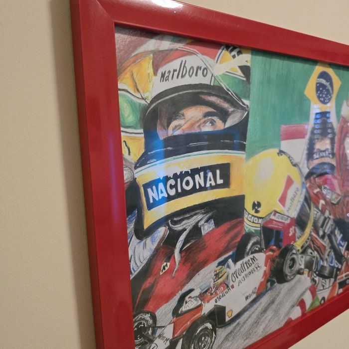 Quadro  - Senna (feito á mão - Original)