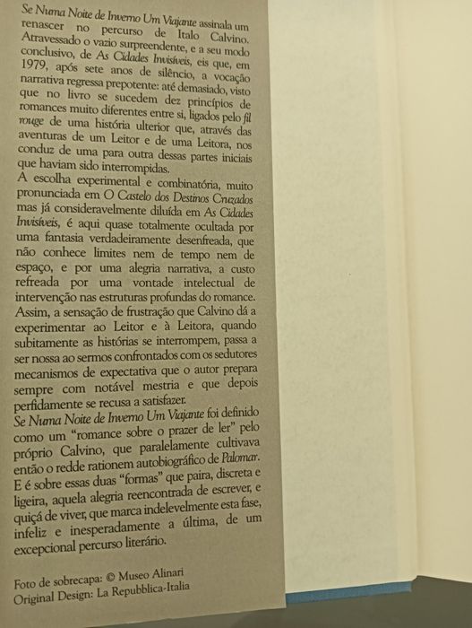 Se numa Noite de Inverno um Viajante , de Italo Calvino*
