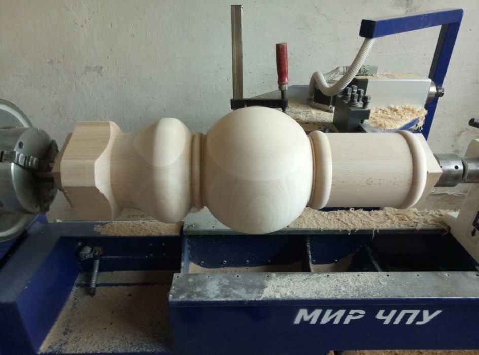 Станок токарный с ЧПУ CNC, быстрое изготовление балясин, ножек и т.д