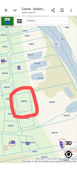 Działka koło rzeki Wda