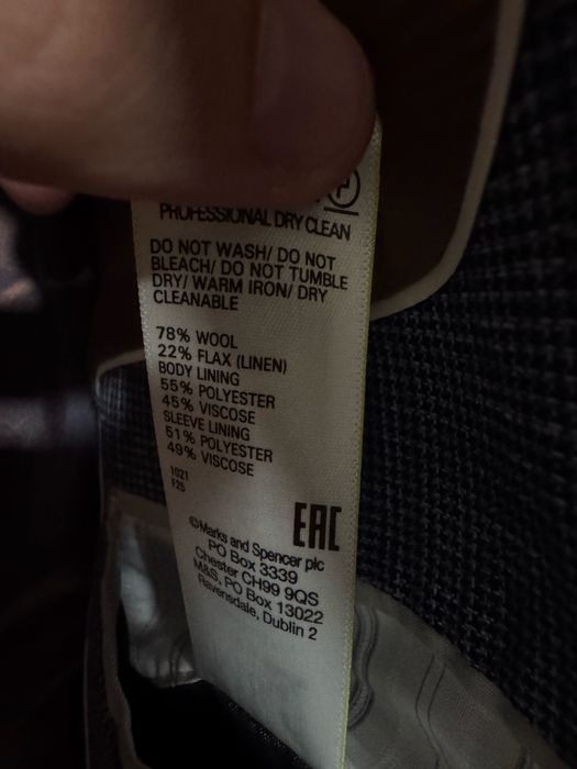 Marynarka Marks&Spencer wełna / len 54