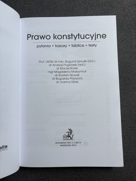 Prawo konstytucyjne repetytorium beck