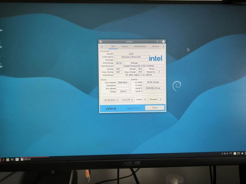 Kit Intel D101GGC + Pentium 4 630 3 GHz + 1Gb DDR - Funcional
