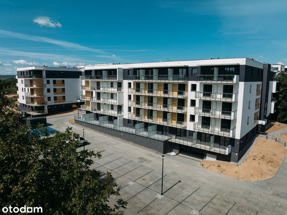 2 pokoje 46,02 m² z garderobą, tarasem 12,72m2 i jasną kuchnią